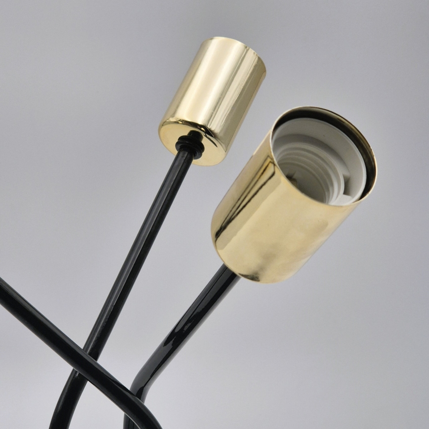 Csillár rúdon PRIYA 3xE27/15W/230V fekete