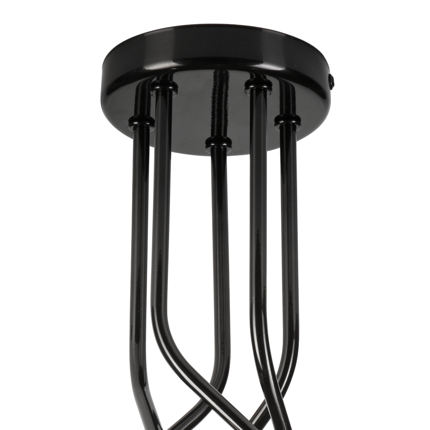 Csillár rúdon PRIYA 5xE27/15W/230V fekete