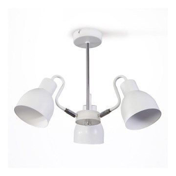 Csillár rúdon REFLECTOR 3xE27/60W/230V fehér