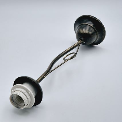 Csillár rúdon RETRO 1xE27/60W/230V fekete patina