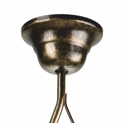 Csillár rúdon RETRO 1xE27/60W/230V fekete patina