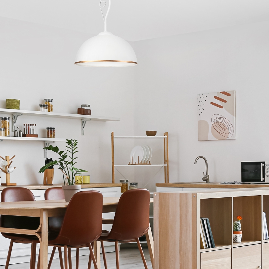 Csillár rúdon RETRO II 1xE27/60W/230V fehér