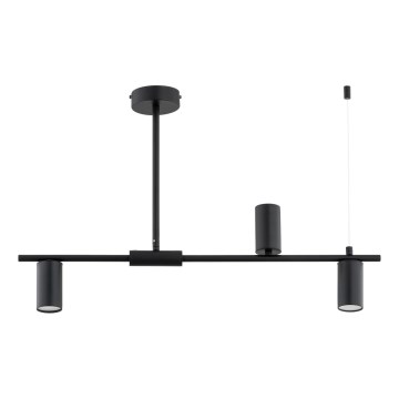 Csillár rúdon URANOS 3xGU10/10W/230V fekete