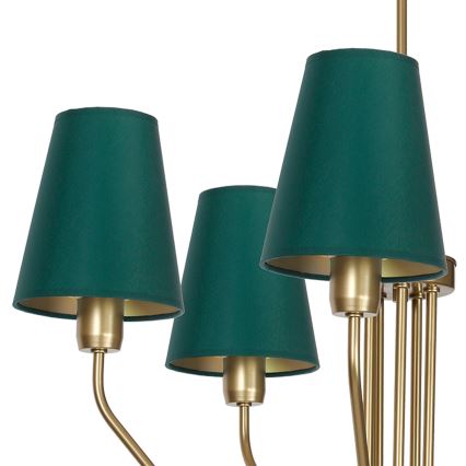 Csillár rúdon VICTORIA 5xE27/60W/230V zöld