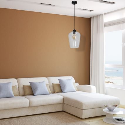 Csillár SANTIAGO 1xE27 / 60W / 230V átlátszó