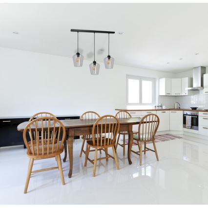 Csillár SANTIAGO 3xE27 / 60W / 230V átlátszó