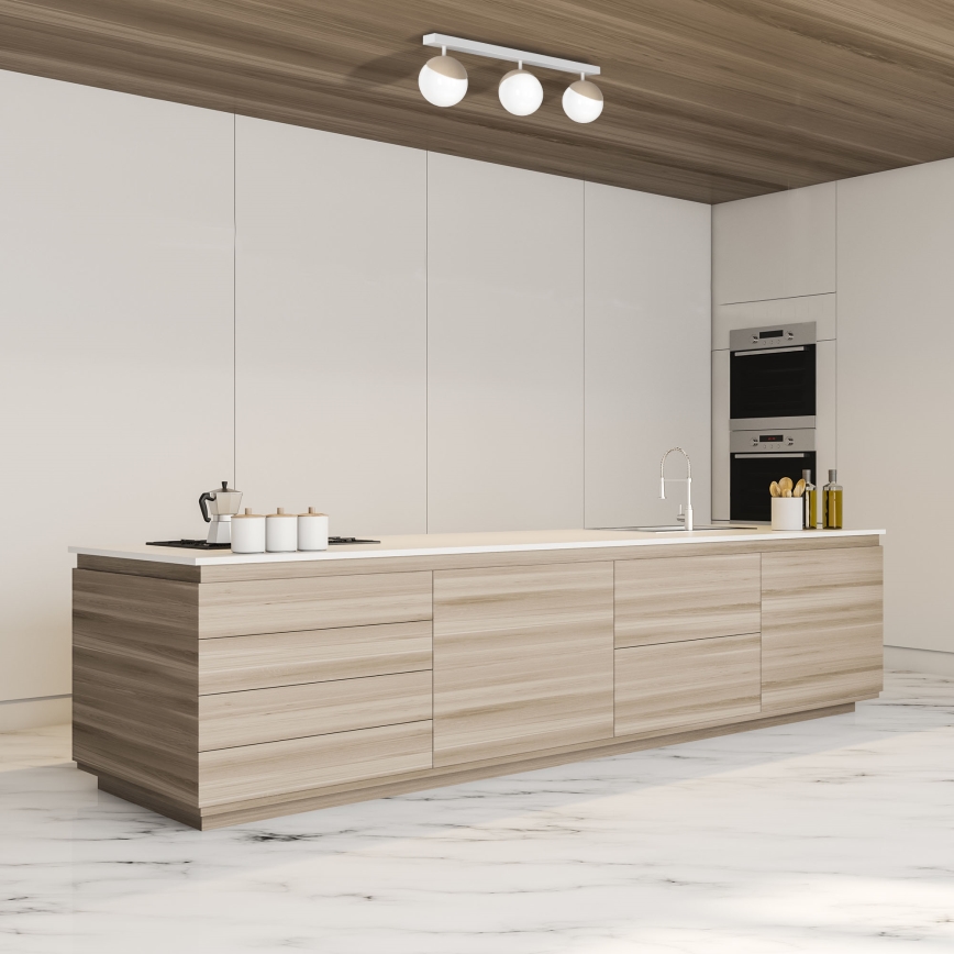 Csillár SFERA WOOD 3xE14/40W/230V fehér