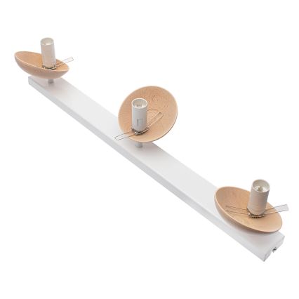 Csillár SFERA WOOD 3xE14/40W/230V fehér