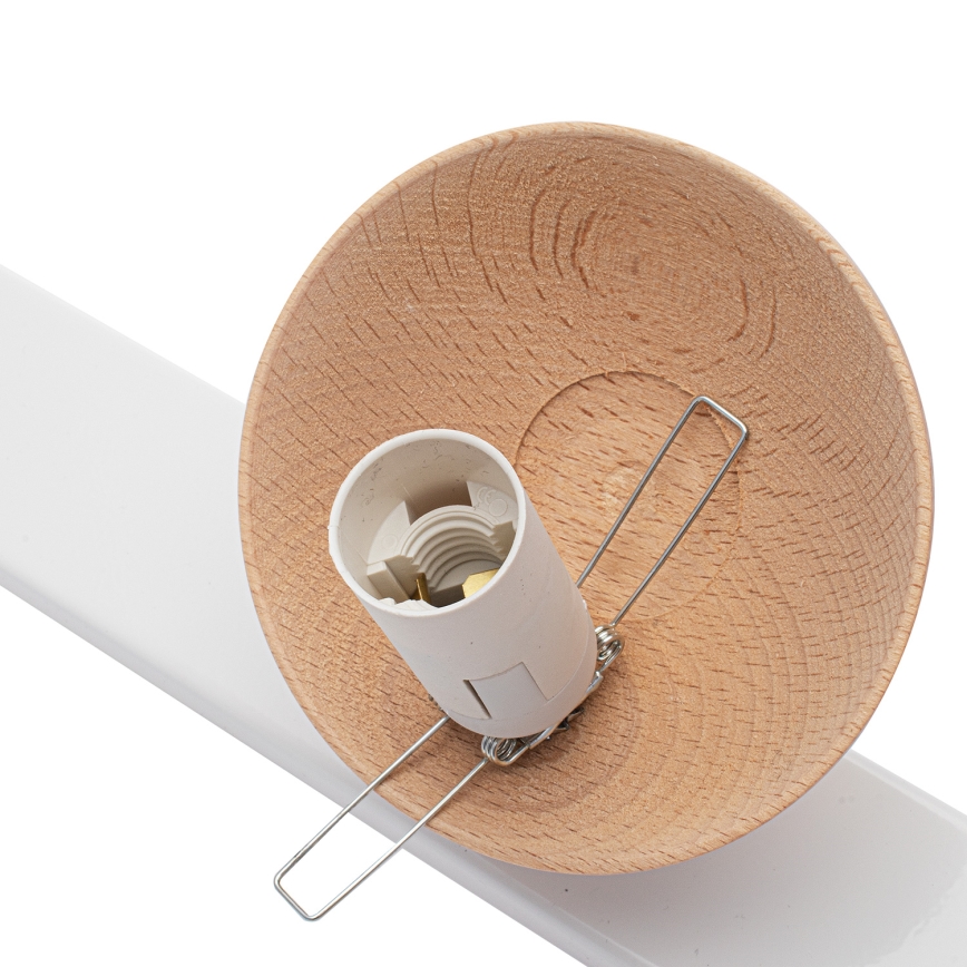 Csillár SFERA WOOD 3xE14/40W/230V fehér