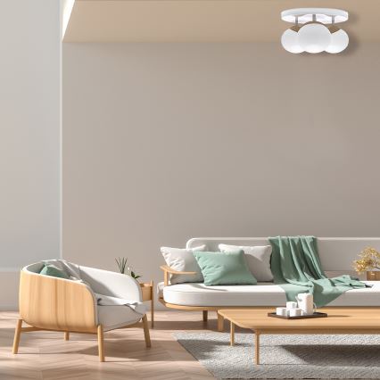 Csillár SFERA WOOD 3xE14/40W/230V fehér