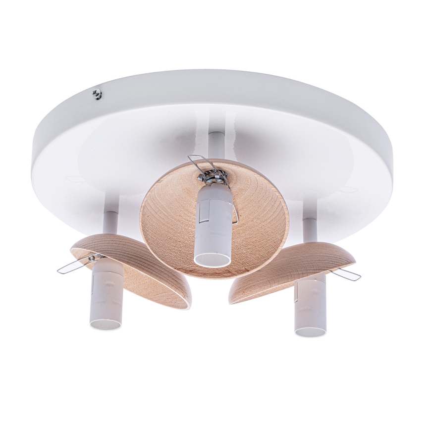 Csillár SFERA WOOD 3xE14/40W/230V fehér