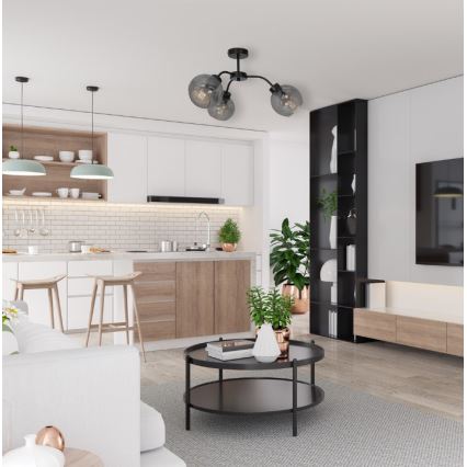 Csillár SOFIA 3xE27/60W/230V fekete