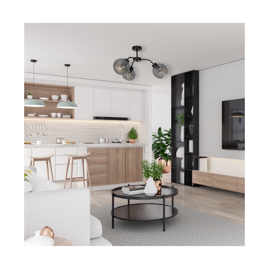 Csillár SOFIA 3xE27/60W/230V fekete