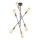 Csillár STRAIGHT 6xE27/15W/230V fekete/réz