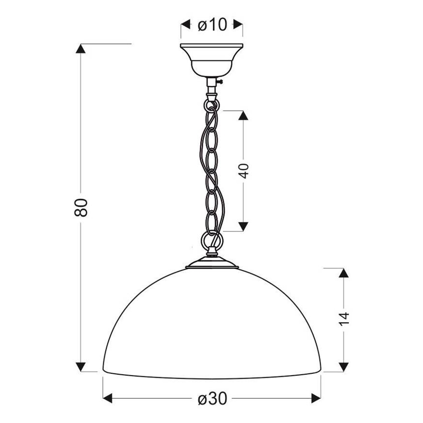 Csillár SUGAR 1xE27/60W/230V fehér