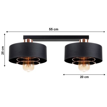 Csillár VEST 2xE27/60W/230V