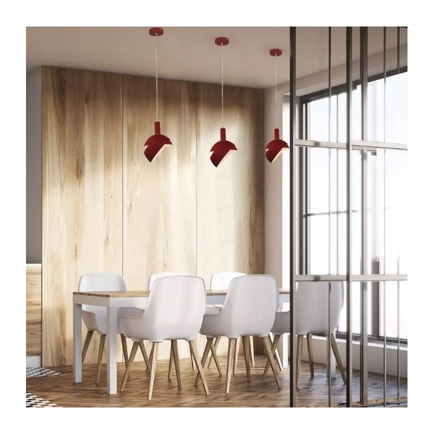 Csillár zsinóron 1xE14/60W/230V piros