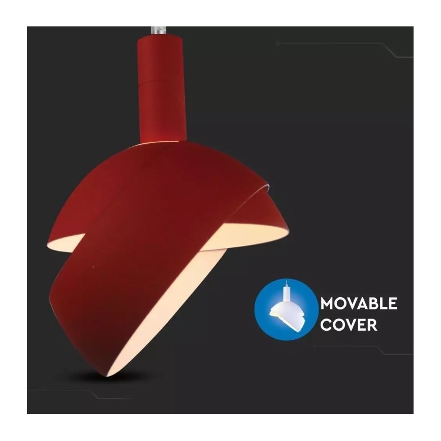 Csillár zsinóron 1xE14/60W/230V piros