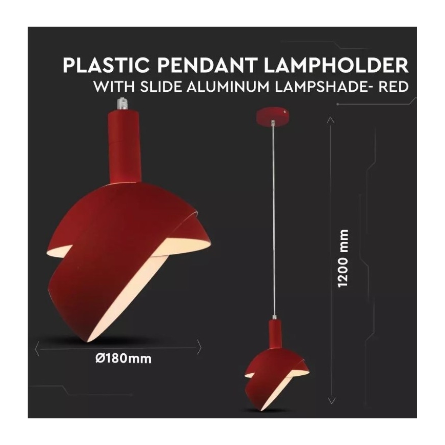 Csillár zsinóron 1xE14/60W/230V piros