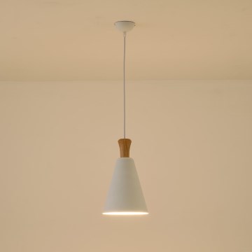 Csillár zsinóron 1xE27/15W/230V fehér átm. 20 cm