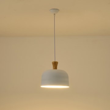 Csillár zsinóron 1xE27/15W/230V fehér átm. 27 cm