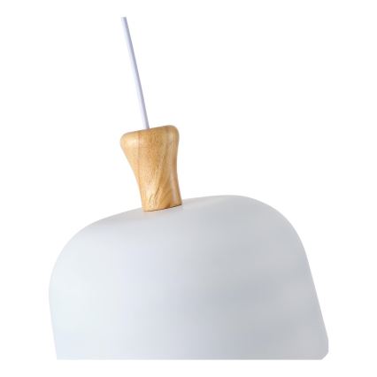 Csillár zsinóron 1xE27/15W/230V fehér átm. 27 cm