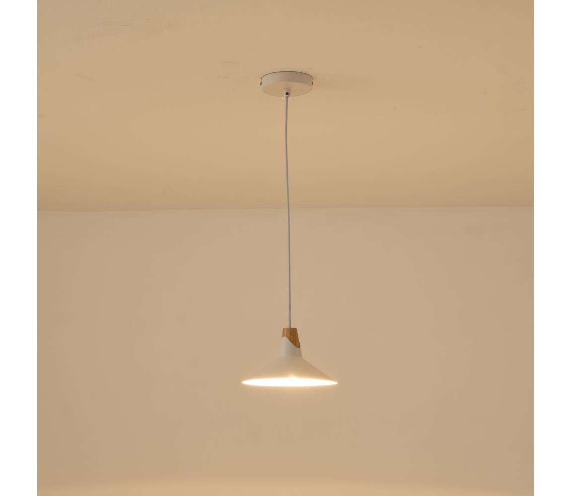 Eurolamp Csillár zsinóron 1xE27/15W/230V fehér 144