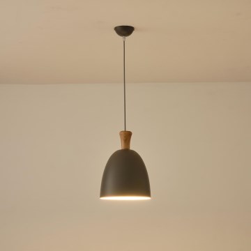 Csillár zsinóron 1xE27/15W/230V szürke átm. 23 cm
