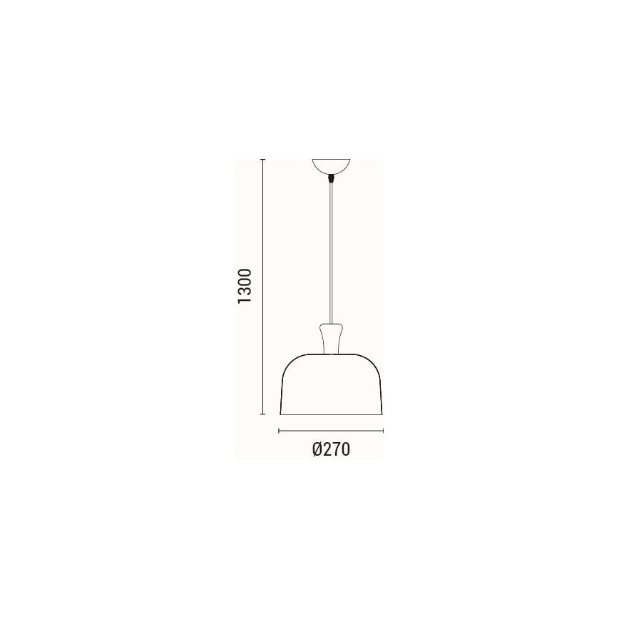Csillár zsinóron 1xE27/15W/230V szürke átm. 27 cm