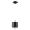 Csillár zsinóron 1xE27/35W/230V átm. 12 cm fekete/arany