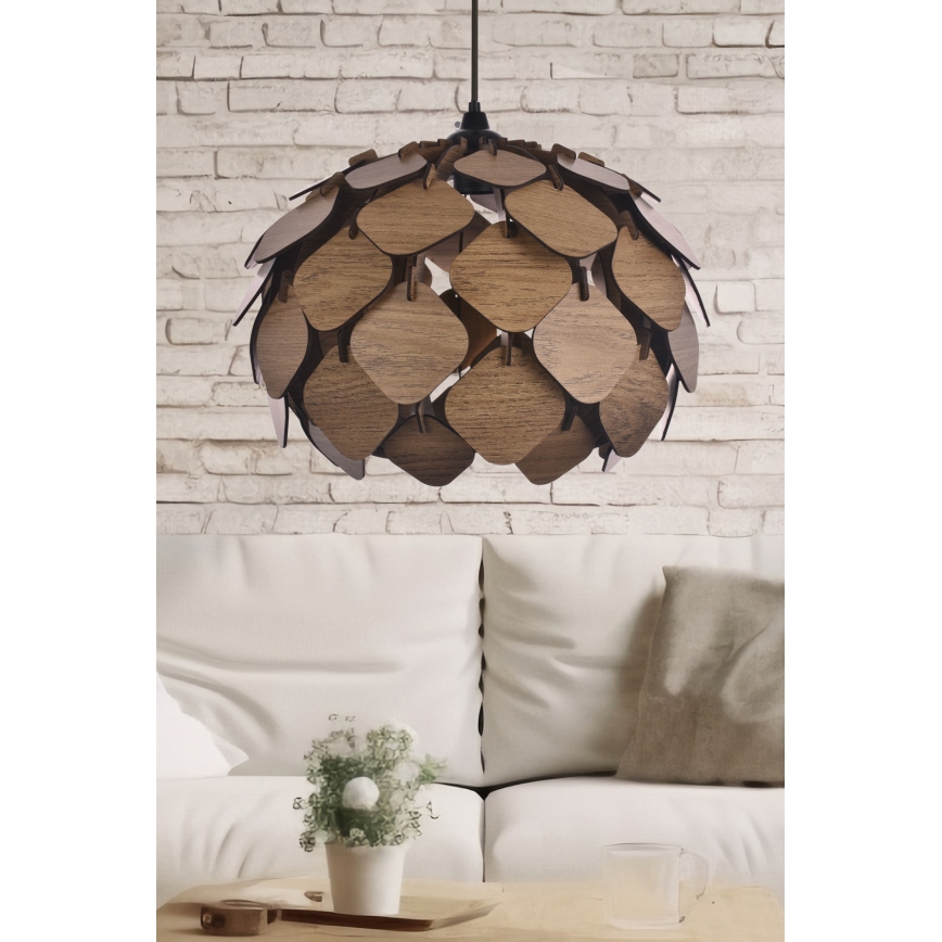 Csillár zsinóron 1xE27/40W/230V barna