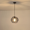 Csillár zsinóron 1xE27/40W/230V fekete