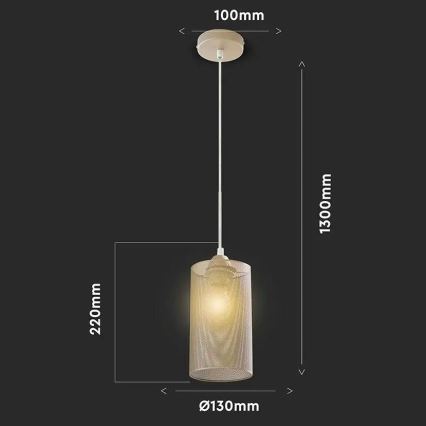 Csillár zsinóron 1xE27/60W/230V arany