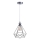 Csillár zsinóron 1xE27/60W/230V átm. 22 cm fényezett króm