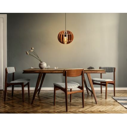 Csillár zsinóron 1xE27/60W/230V barna átm. 20 cm