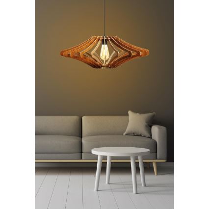 Csillár zsinóron 1xE27/60W/230V barna átm. 59 cm