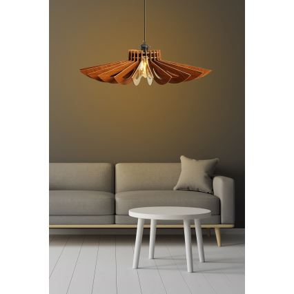 Csillár zsinóron 1xE27/60W/230V barna átm. 68 cm