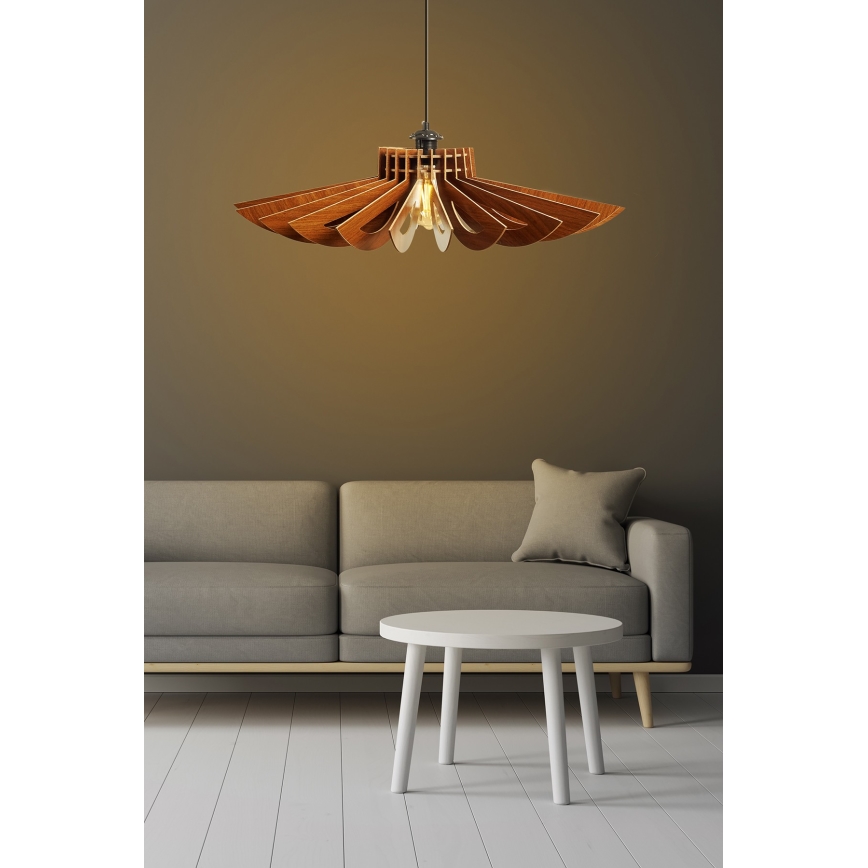 Csillár zsinóron 1xE27/60W/230V barna átm. 68 cm