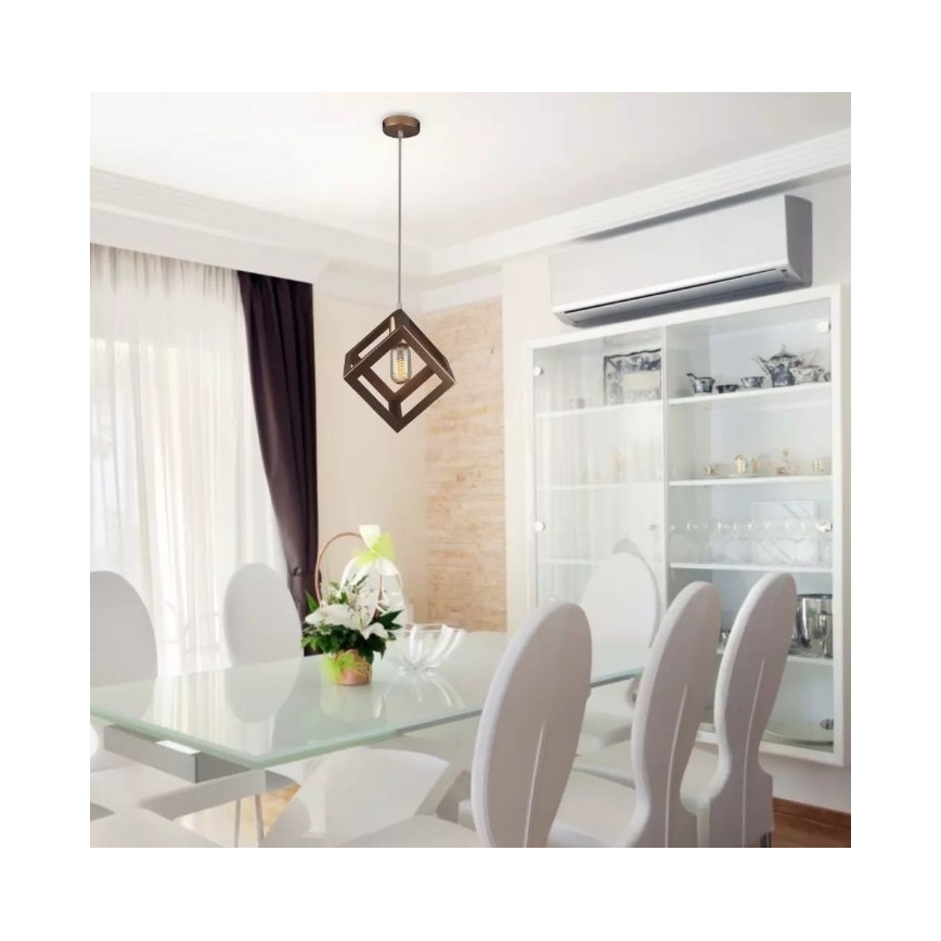 Csillár zsinóron 1xE27/60W/230V bronz