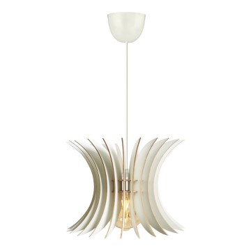 Csillár zsinóron 1xE27/60W/230V fehér átm. 20 cm