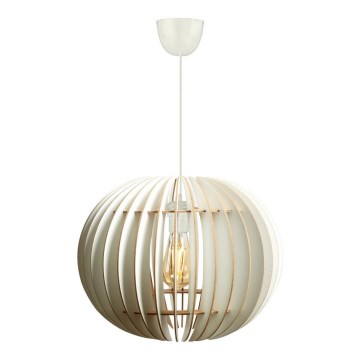 Csillár zsinóron 1xE27/60W/230V fehér átm. 36 cm