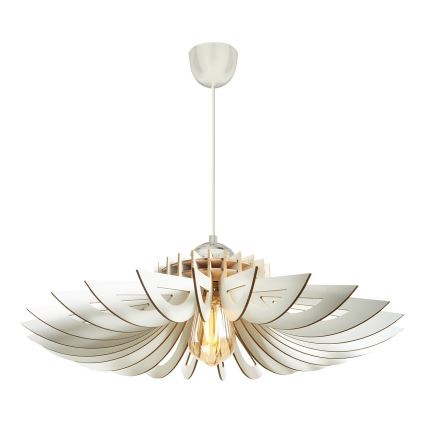 Csillár zsinóron 1xE27/60W/230V fehér átm. 68 cm