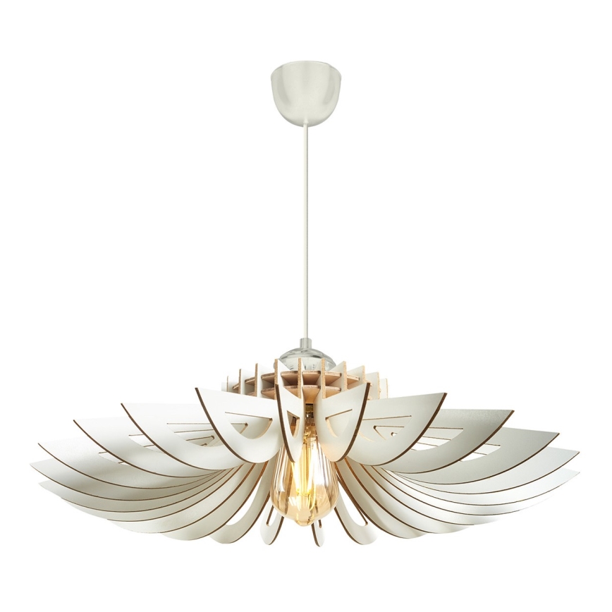 Csillár zsinóron 1xE27/60W/230V fehér átm. 68 cm