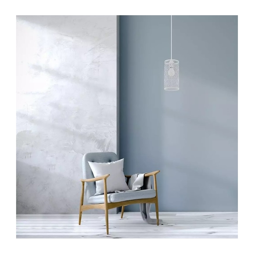 Csillár zsinóron 1xE27/60W/230V fehér