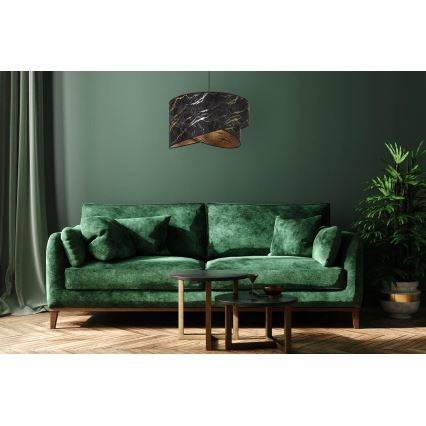 Csillár zsinóron 1xE27/60W/230V fekete/arany