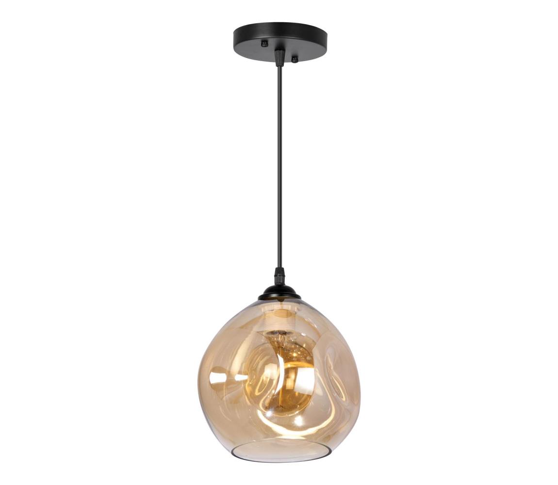 Csillár zsinóron 1xE27/60W/230V fekete/füstös W