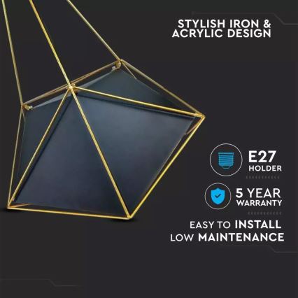 Csillár zsinóron 1xE27/60W/230V