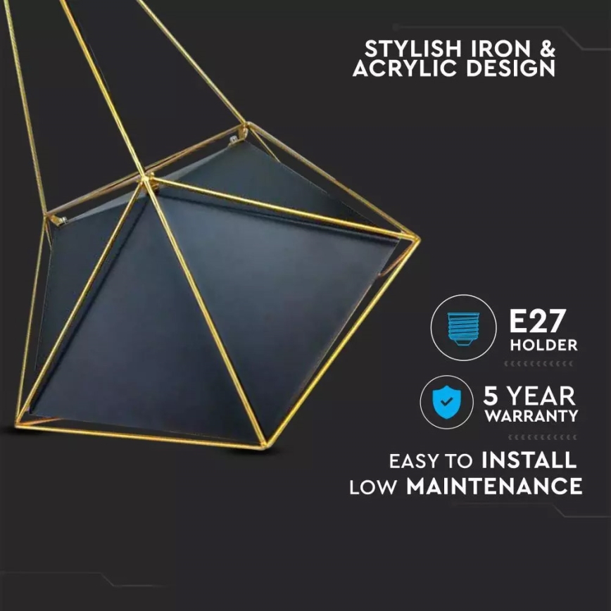 Csillár zsinóron 1xE27/60W/230V