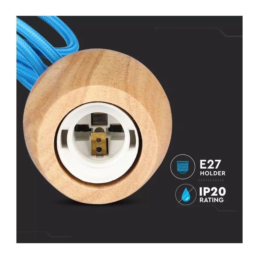 Csillár zsinóron 1xE27/60W/230V kék