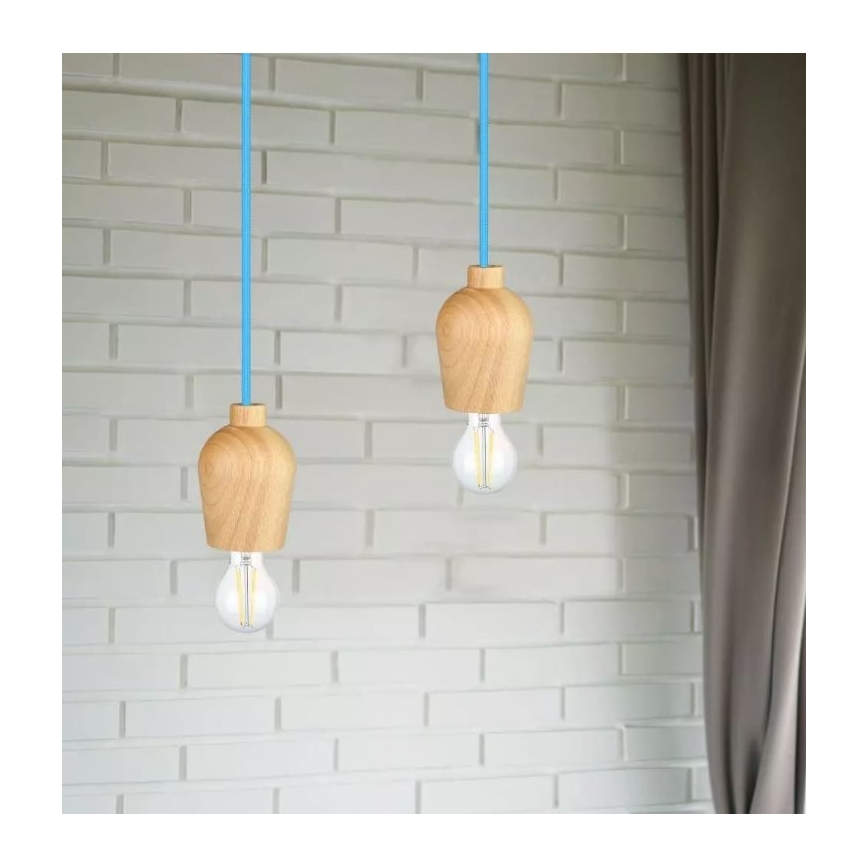 Csillár zsinóron 1xE27/60W/230V kék